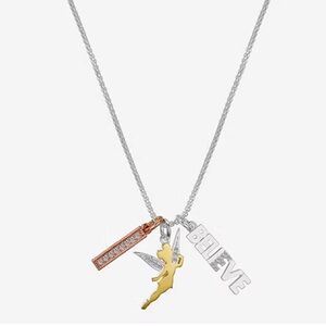 Disney Classics Jewelry | Tinker Bell “Believe” | Tri-Tone Pendant Necklace